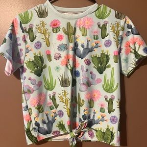 Black Milk Clothing Crazy Plant Lady Tie Front Tee Limited Size XS